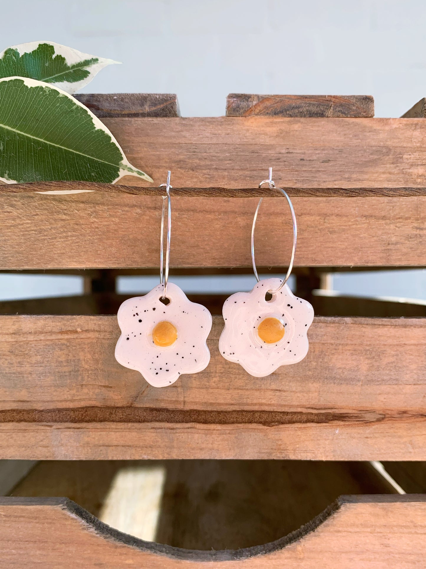 YELLOW EGG EARRINGS