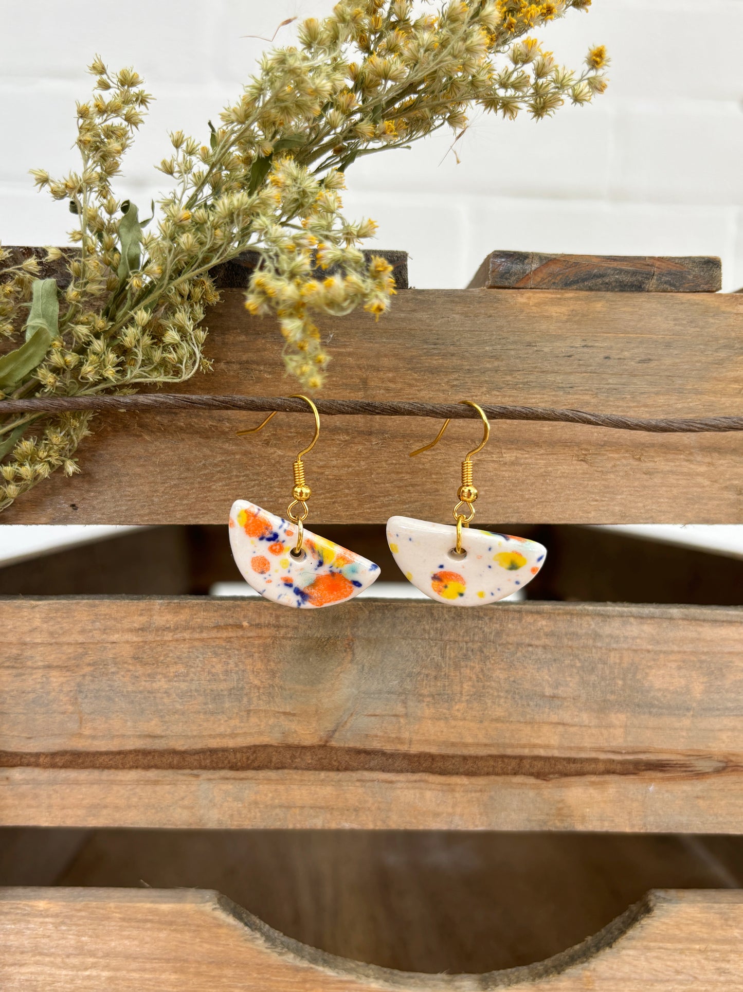 DISCO HALF MOON EARRINGS