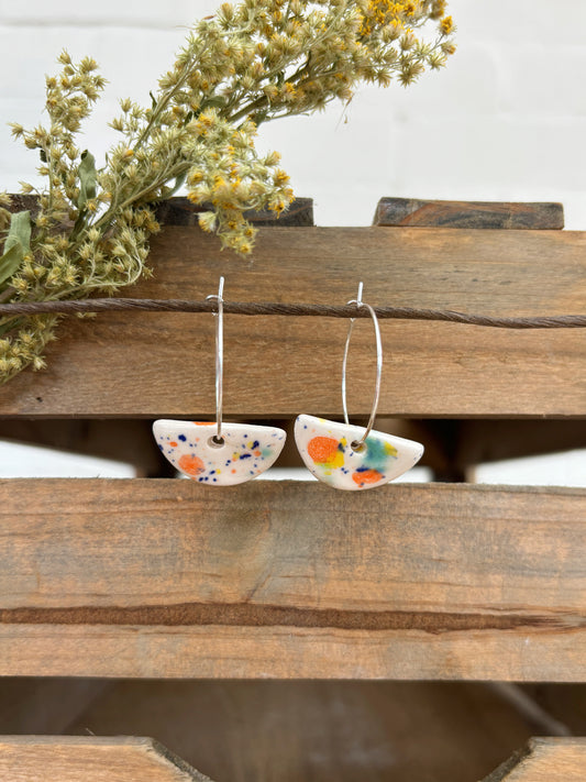 DISCO HALF MOON EARRINGS