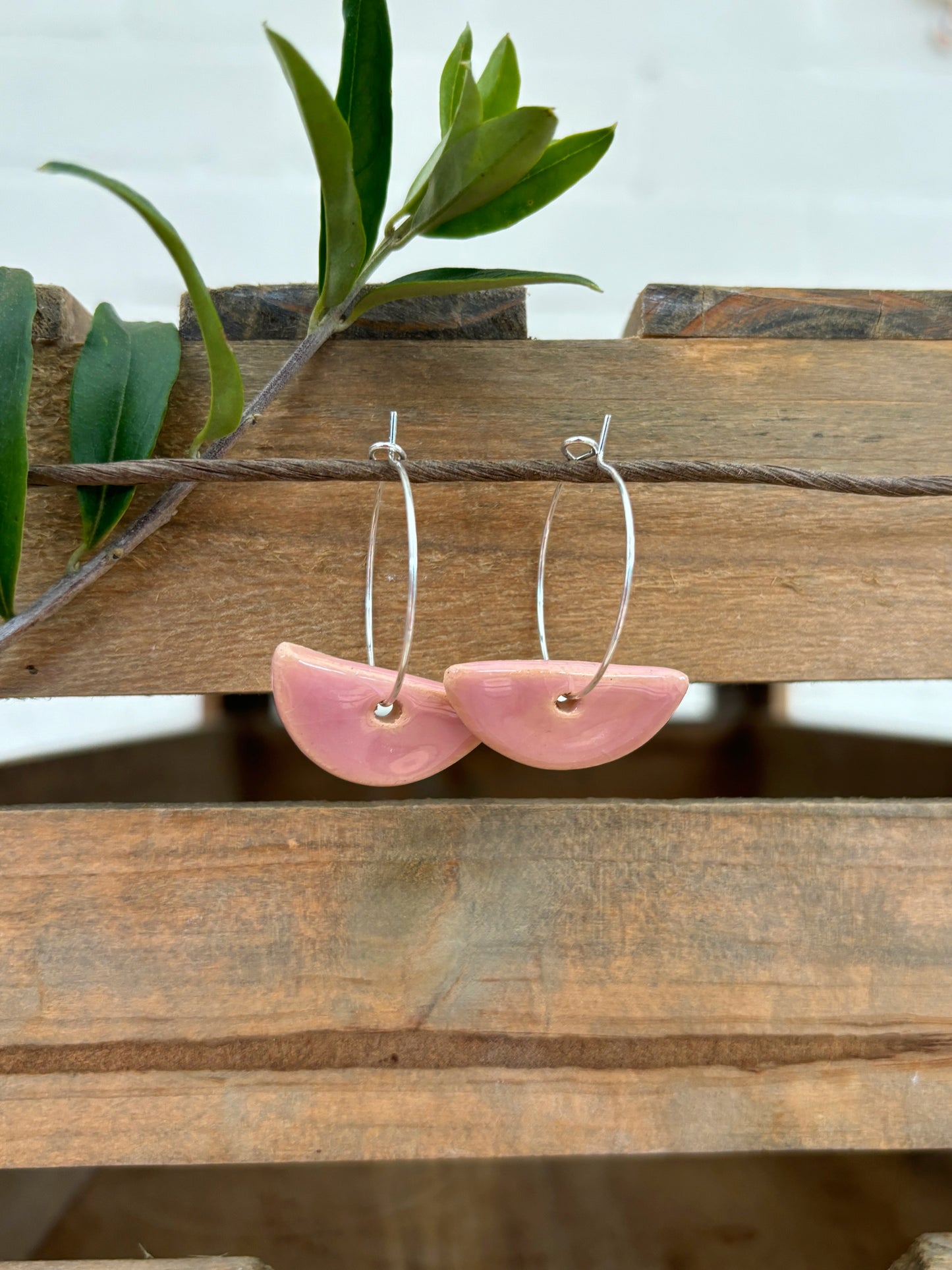 PETAL HALF MOON EARRINGS