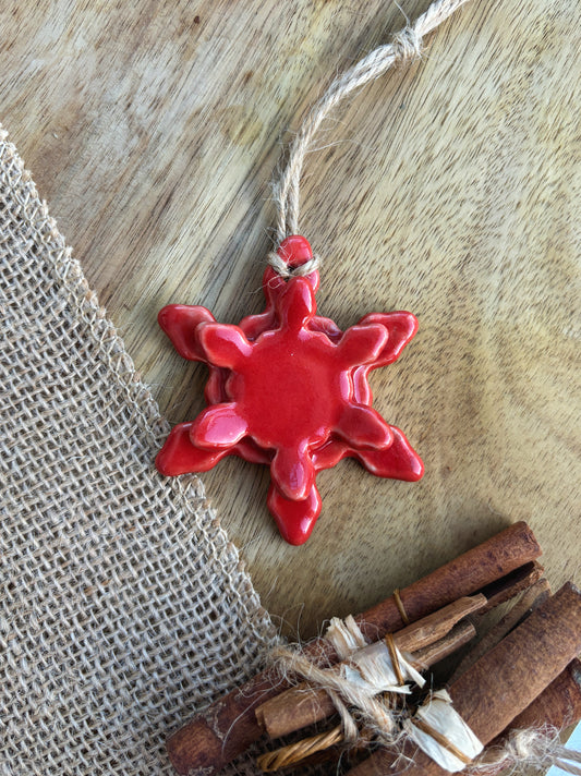 LAYERED SNOWFLAKE DECORATION (2 COLOURS)