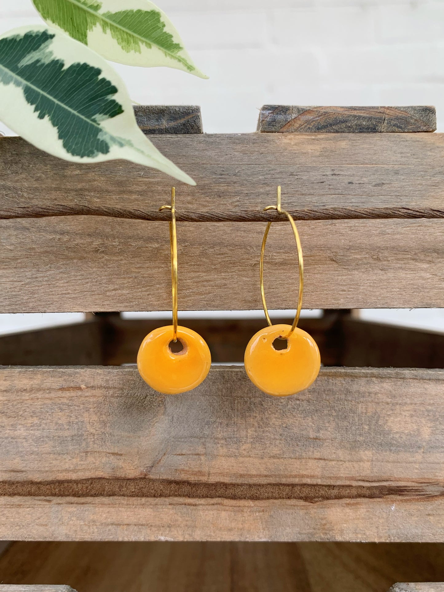 YOLK MOON EARRINGS (SMALL)