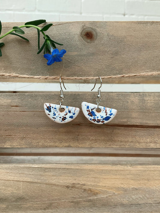 CONFETTI HALF MOON EARRINGS