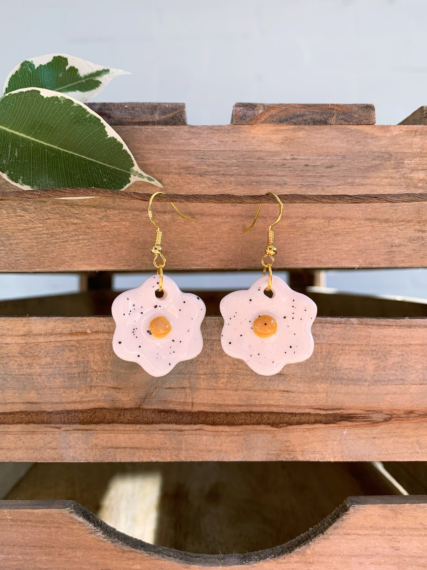 YELLOW EGG EARRINGS