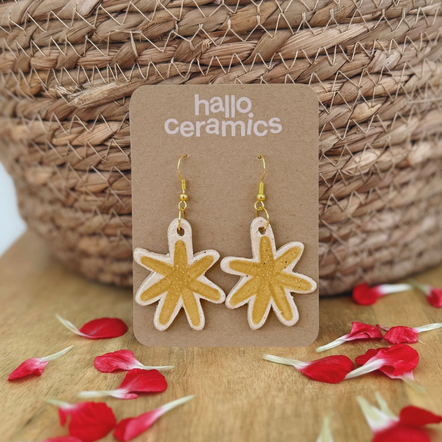 BIG BUTTER FLOWER EARRINGS