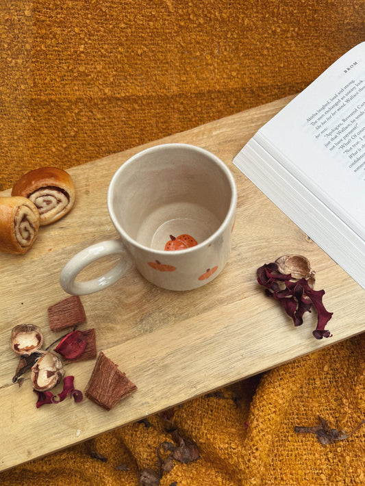PUMPKIN PAINTED MUGS