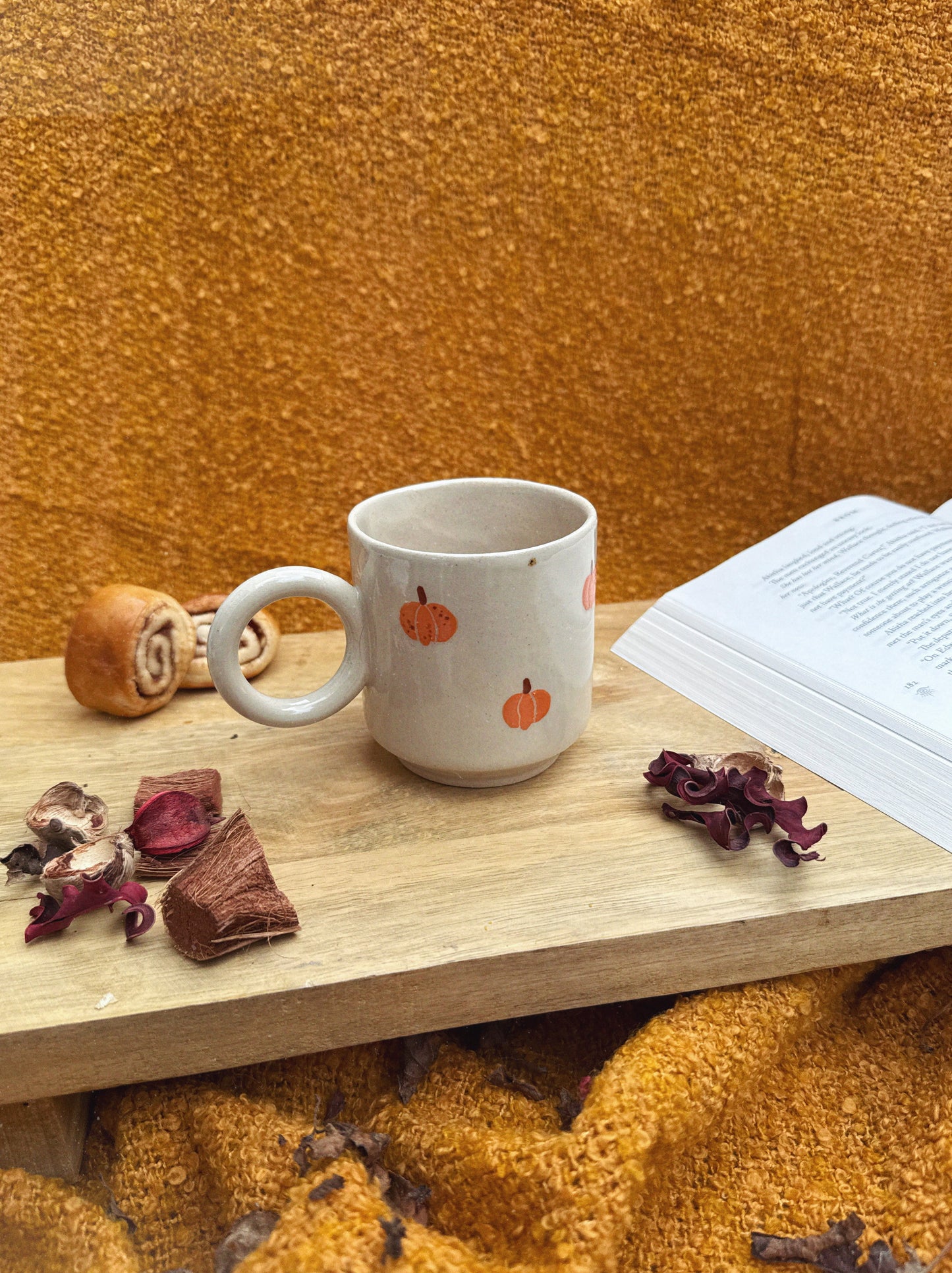 PUMPKIN PAINTED MUGS