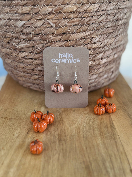 PINK PUMPKIN EARRINGS