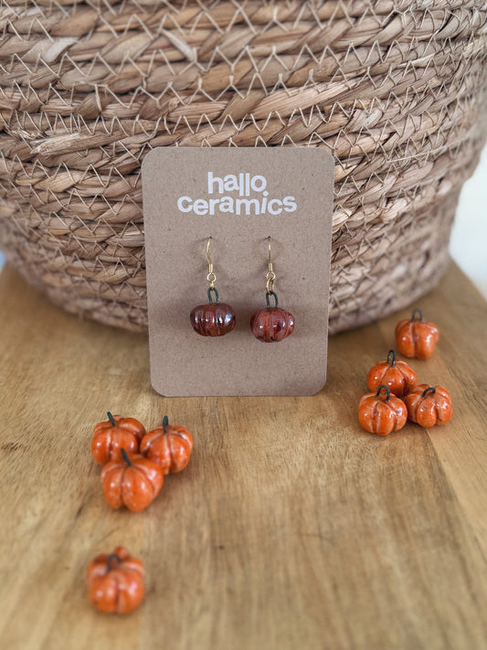 PLUM PUMPKIN EARRINGS