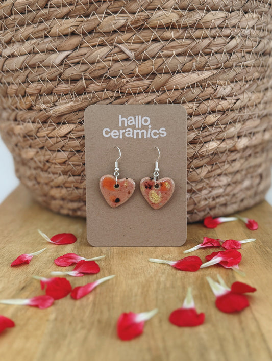 PINK HEART EARRINGS