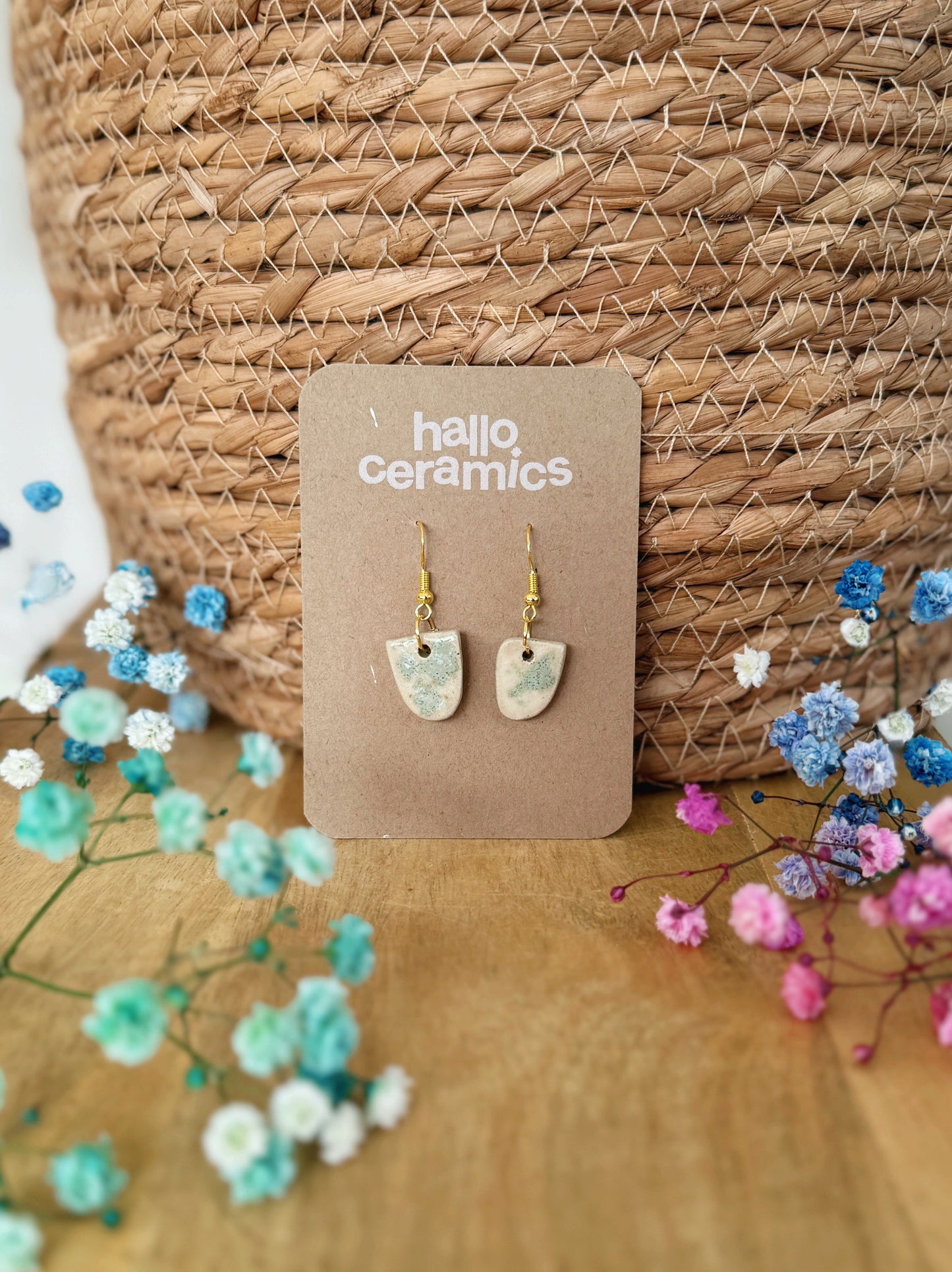MOSS PEBBLE EARRINGS