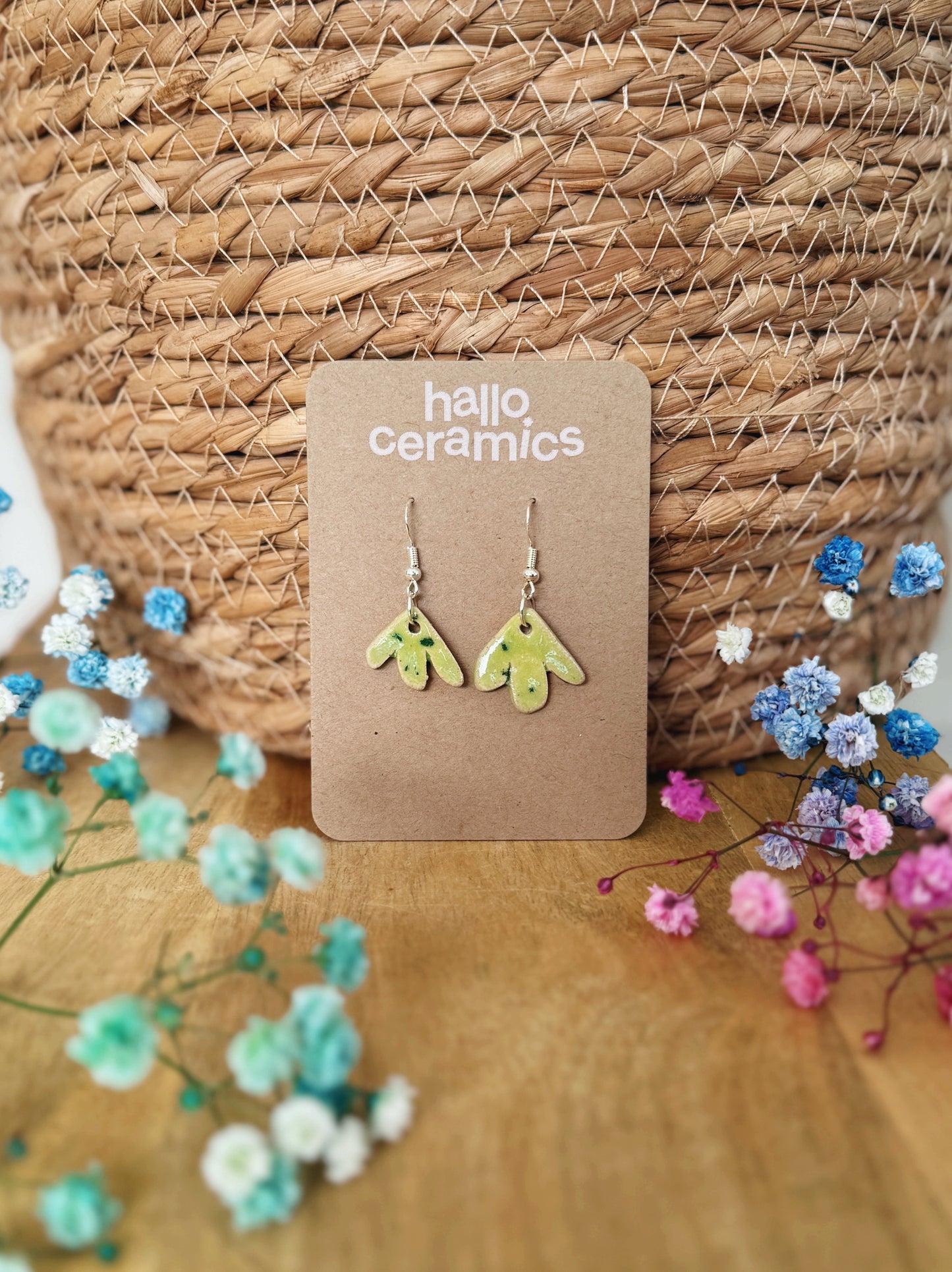 LIME TULIP EARRINGS