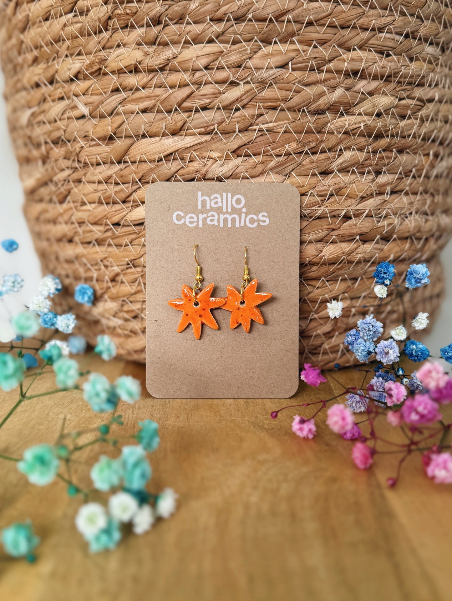 PUMPKIN FLOWER EARRINGS