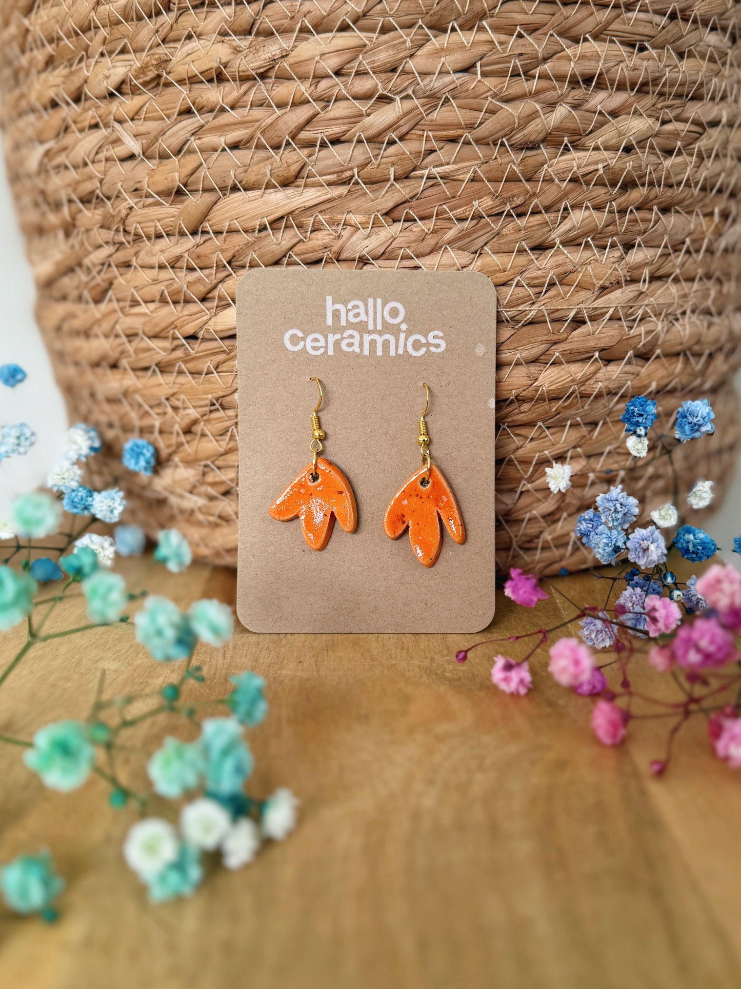 PUMPKIN TULIP EARRINGS