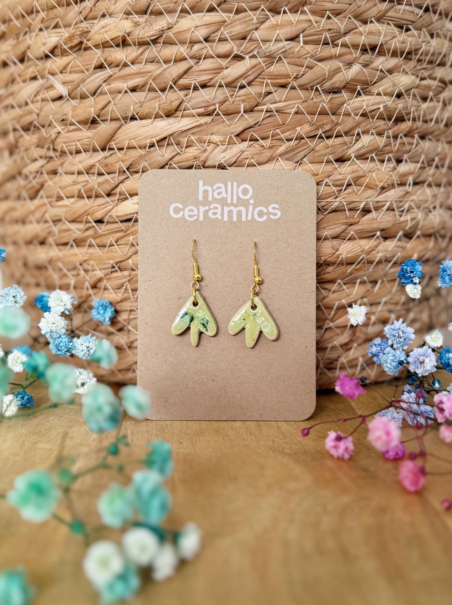 LIME TULIP EARRINGS