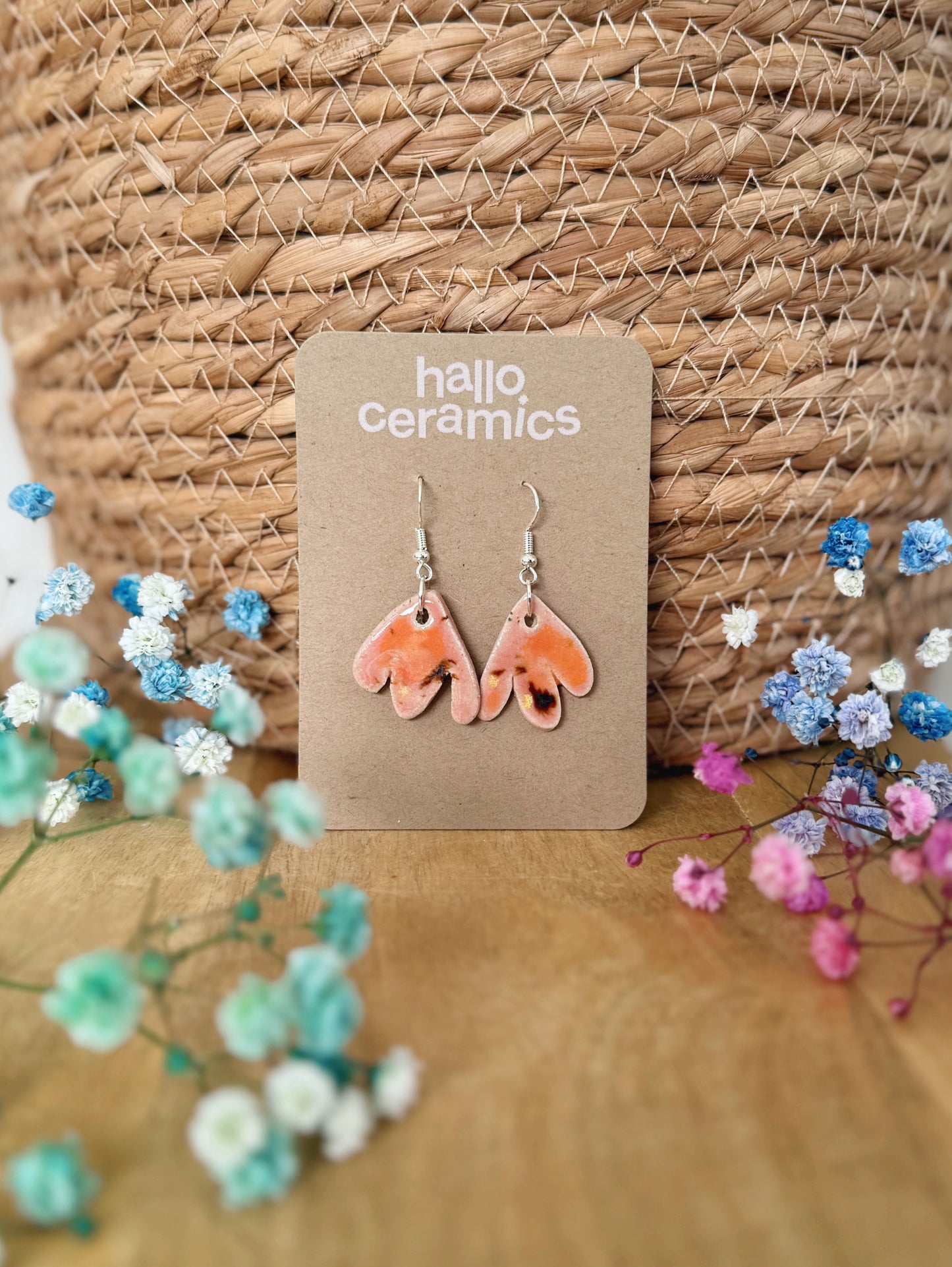 PEACH TULIP EARRINGS