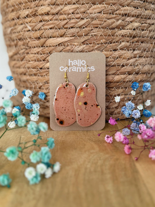 PEACH PUDDLE EARRINGS