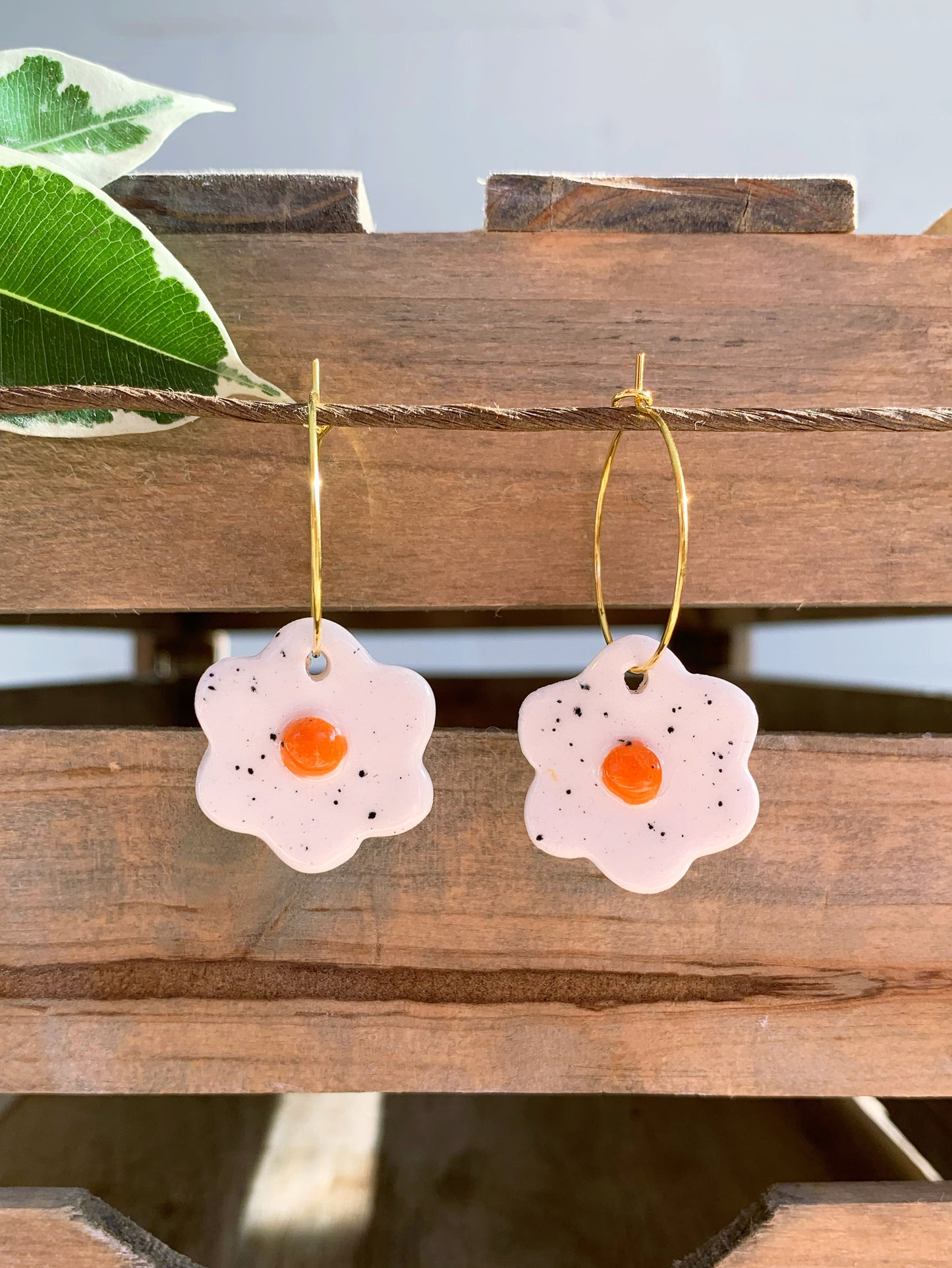 ORANGE EGG EARRINGS