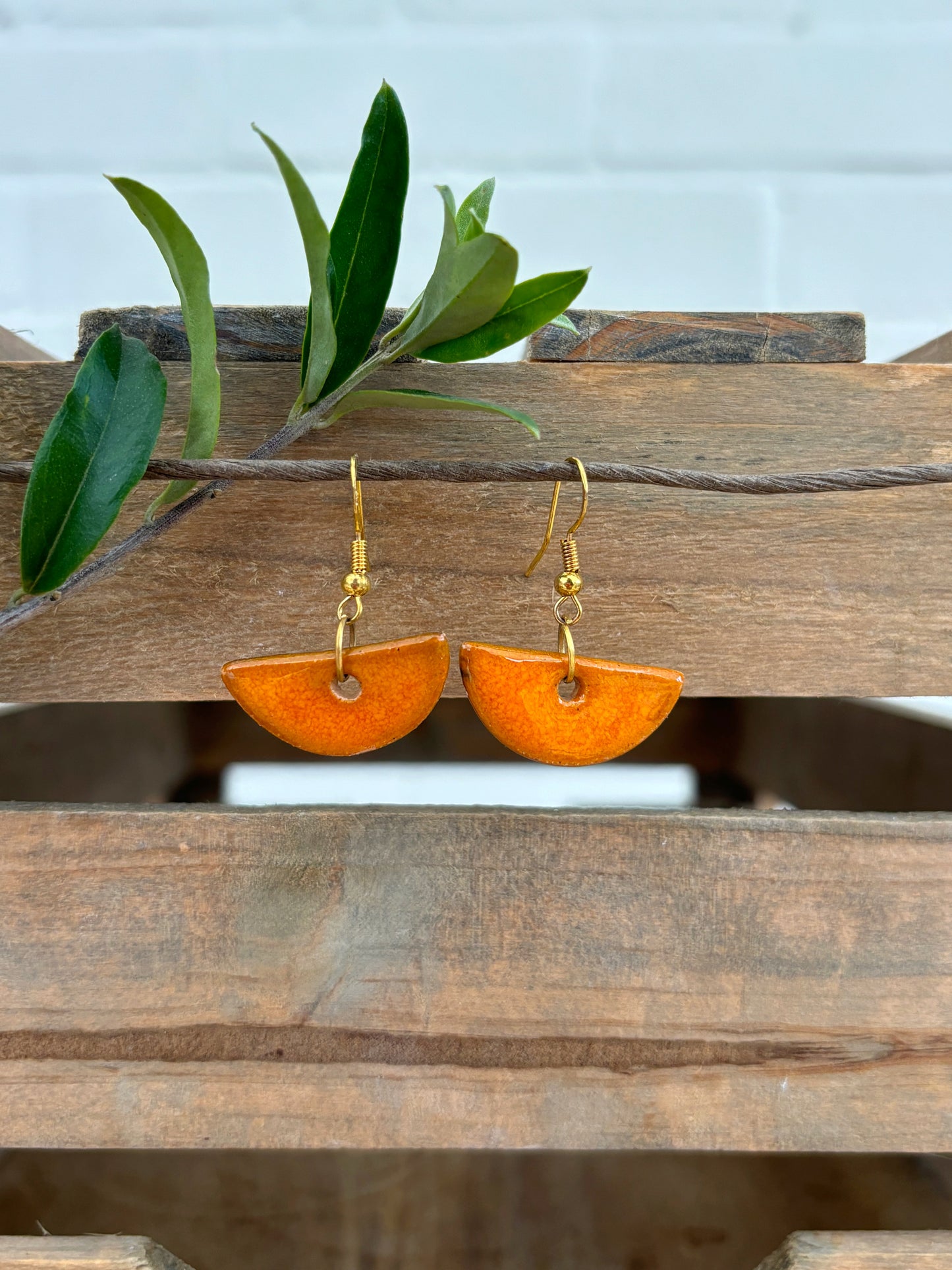 SATSUMA HALF MOON EARRINGS