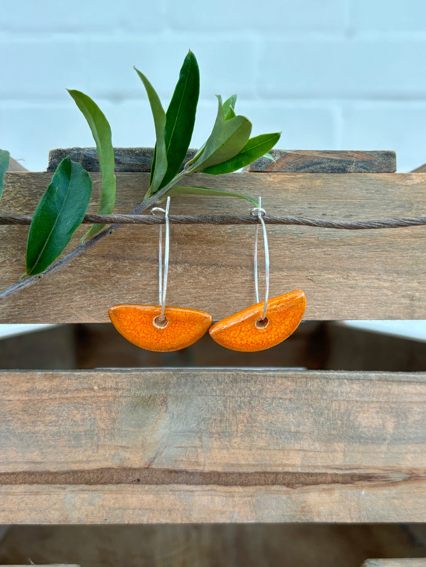 SATSUMA HALF MOON EARRINGS