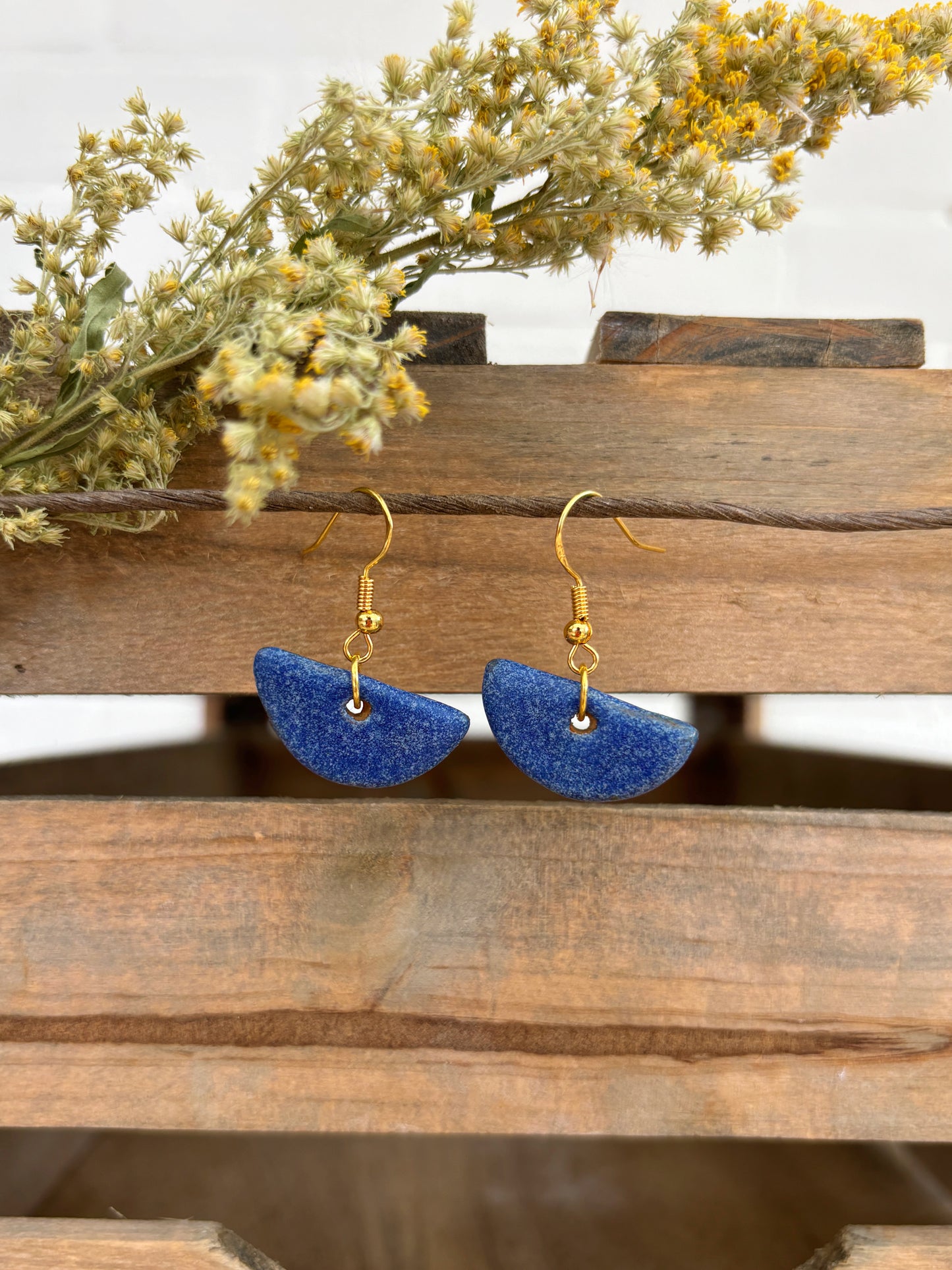 THISTLE HALF MOON EARRINGS