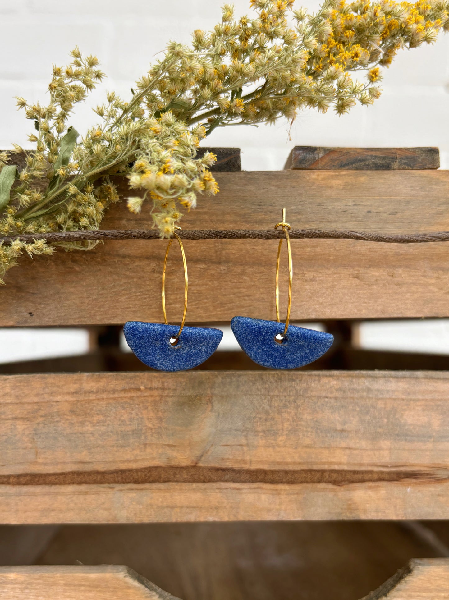 THISTLE HALF MOON EARRINGS