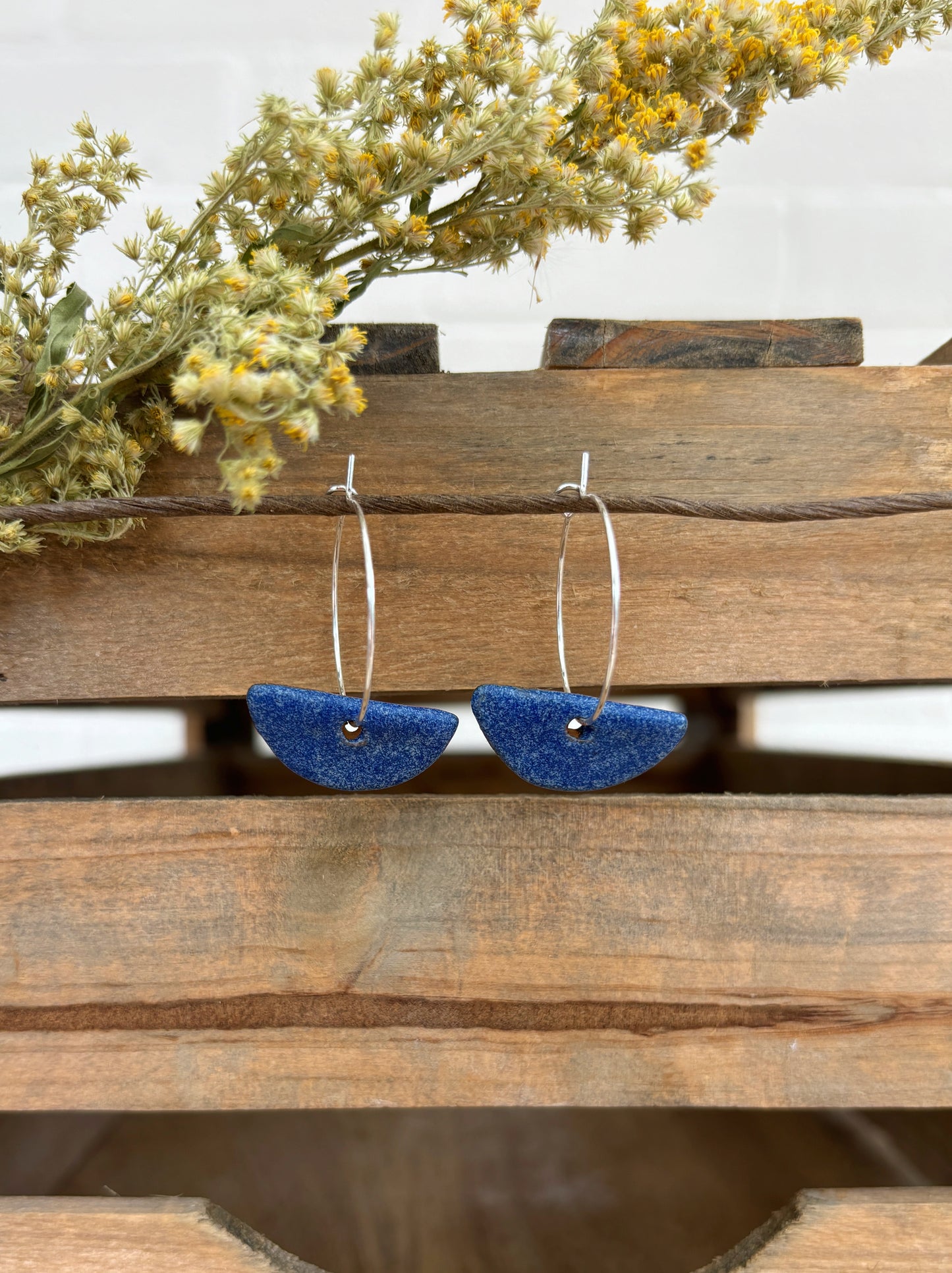 THISTLE HALF MOON EARRINGS