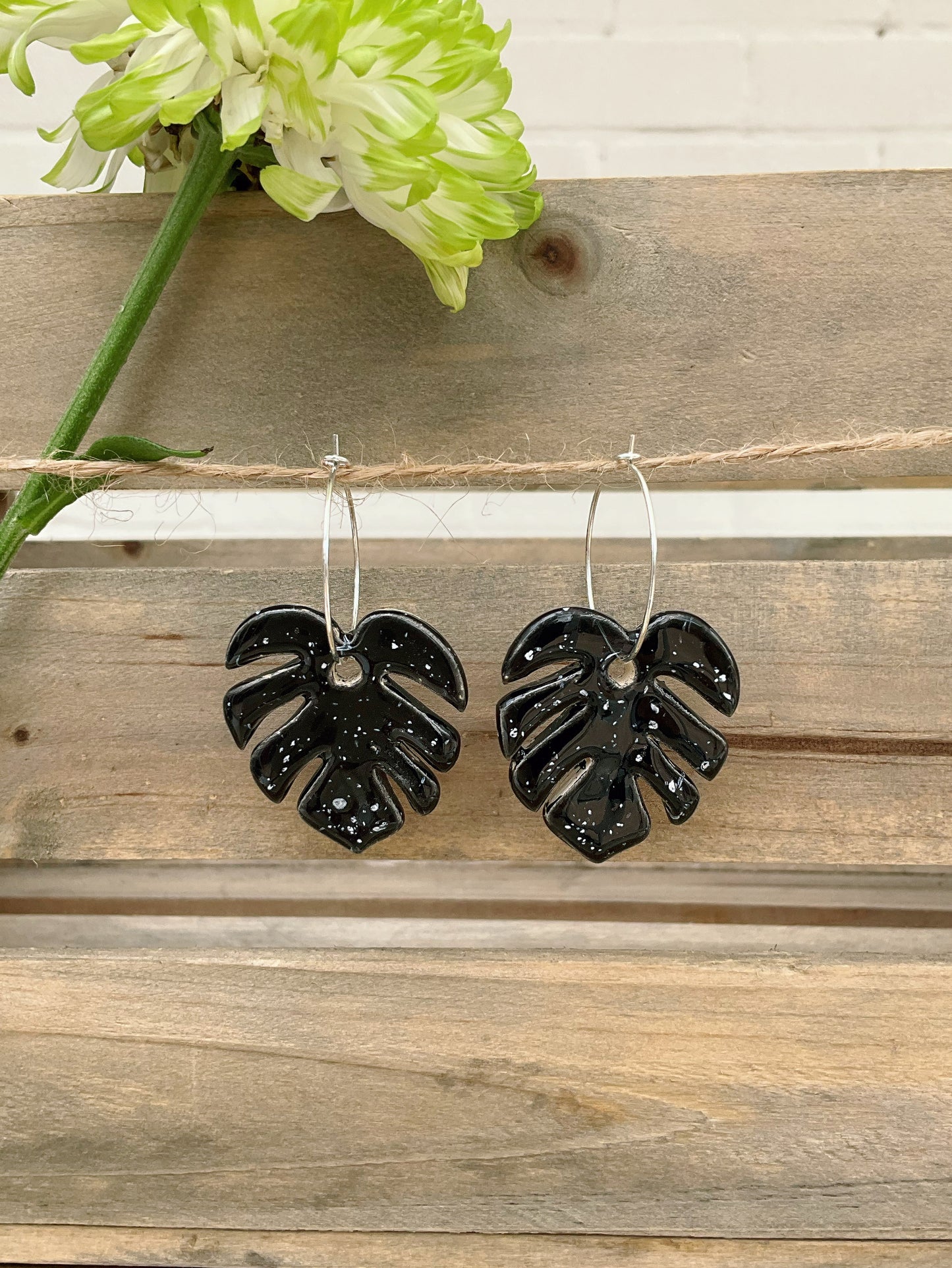 ORION MONSTERA LEAF EARRINGS