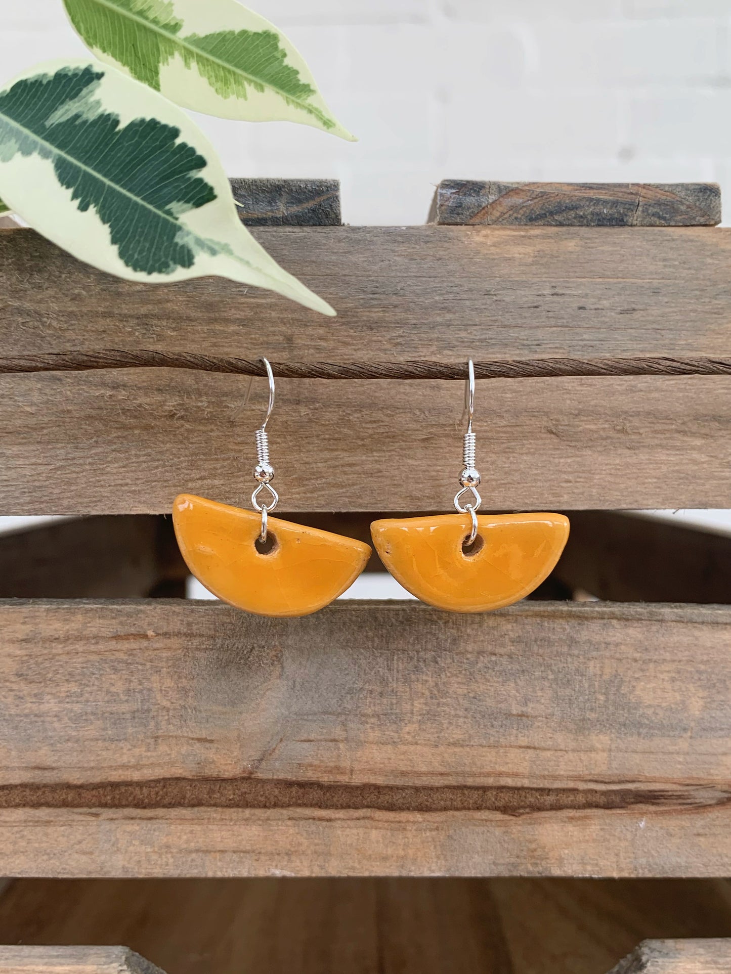 YOLK HALF MOON EARRINGS