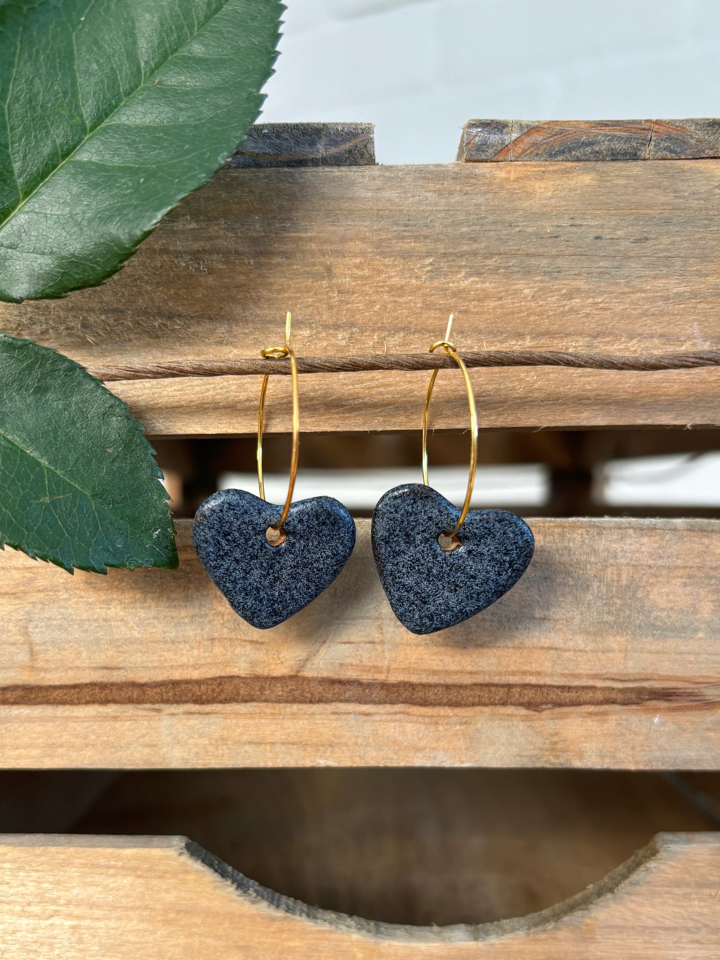 GRANITE HEART EARRINGS