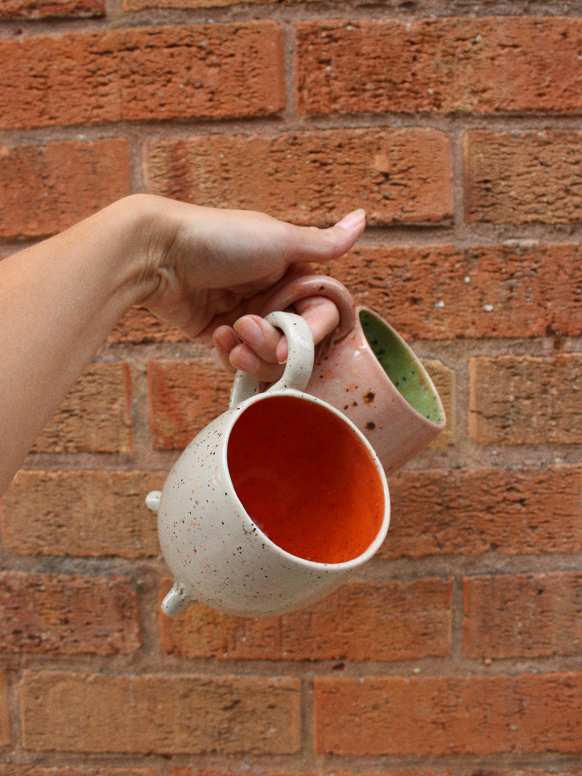 Cauldron Mugs - Pink & Green