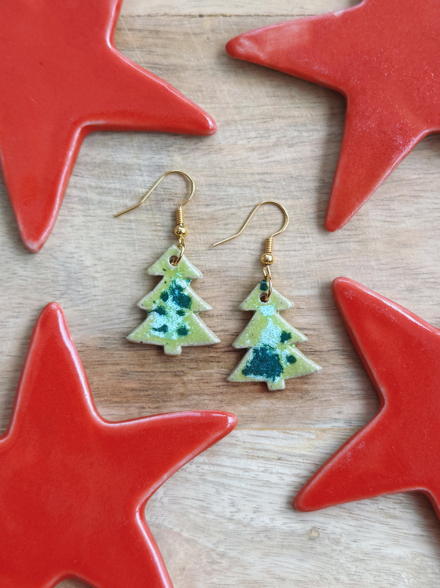 GREEN TREE EARRINGS