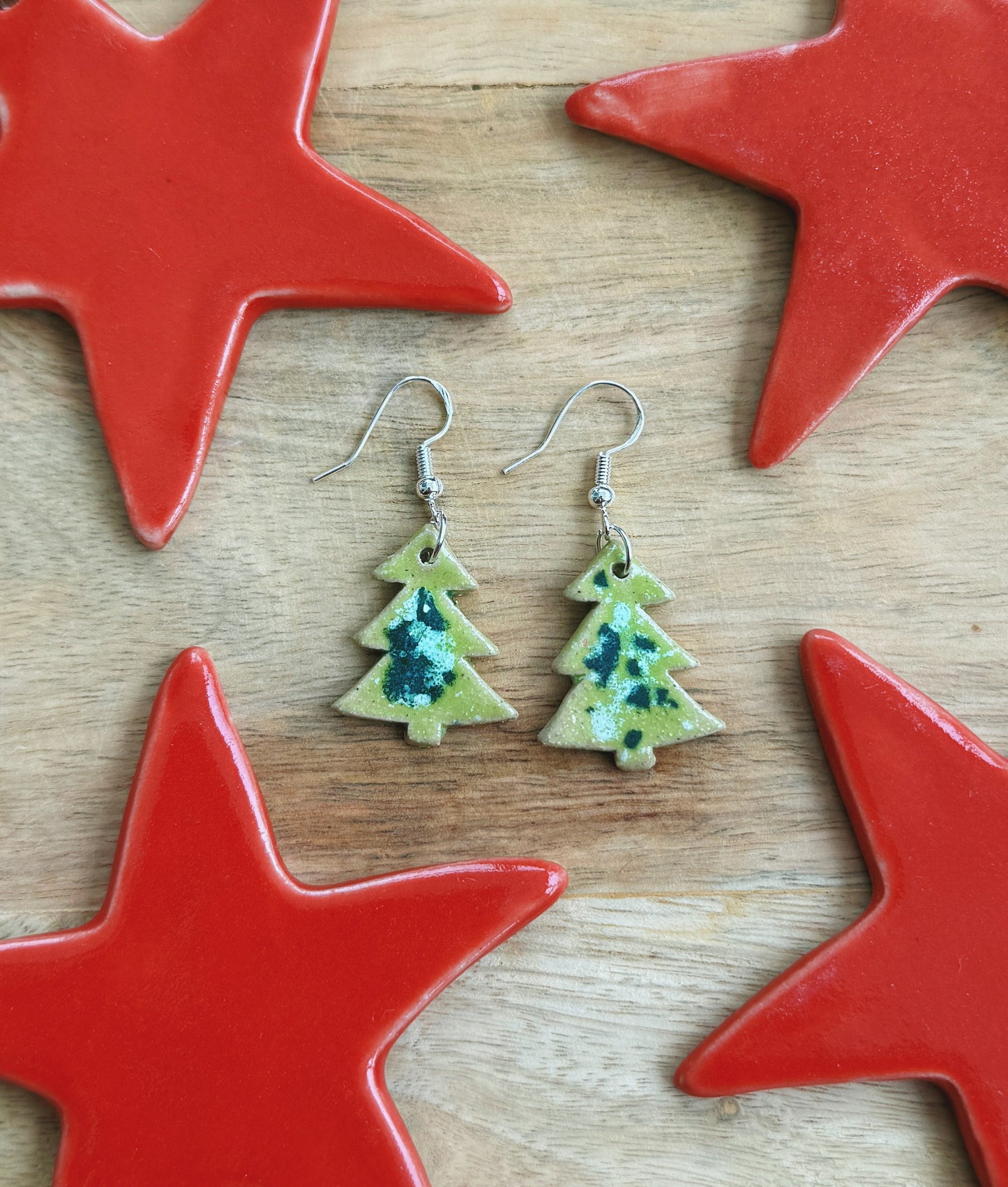 GREEN TREE EARRINGS