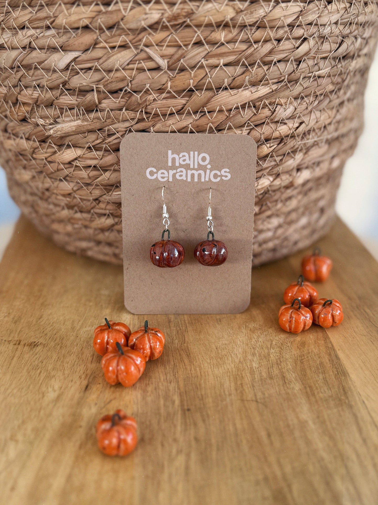 PLUM PUMPKIN EARRINGS