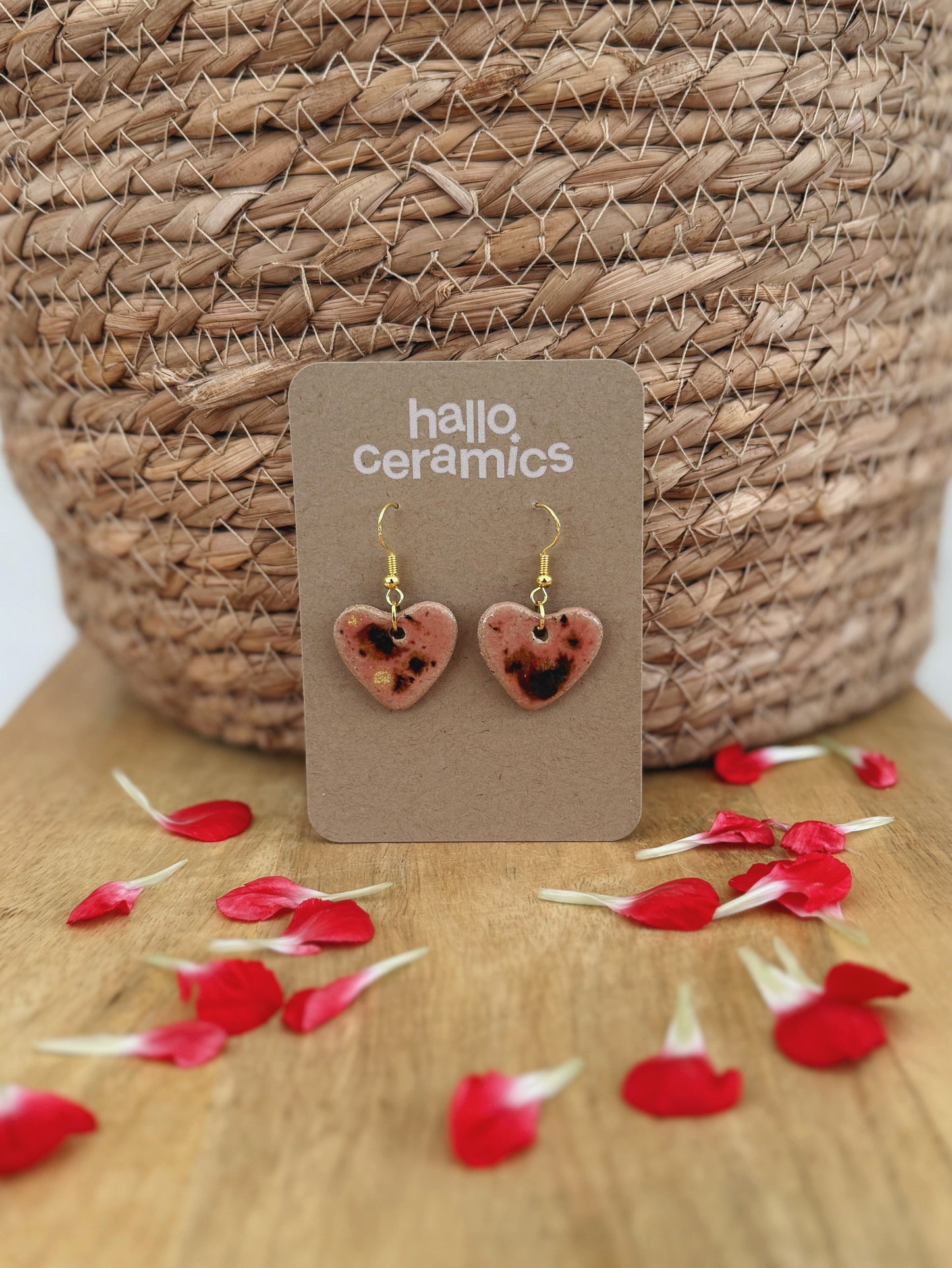 PINK HEART EARRINGS