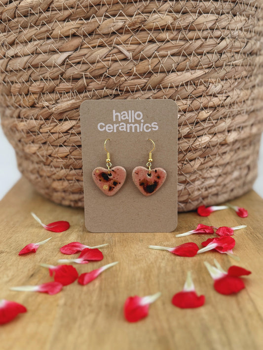 PINK HEART EARRINGS