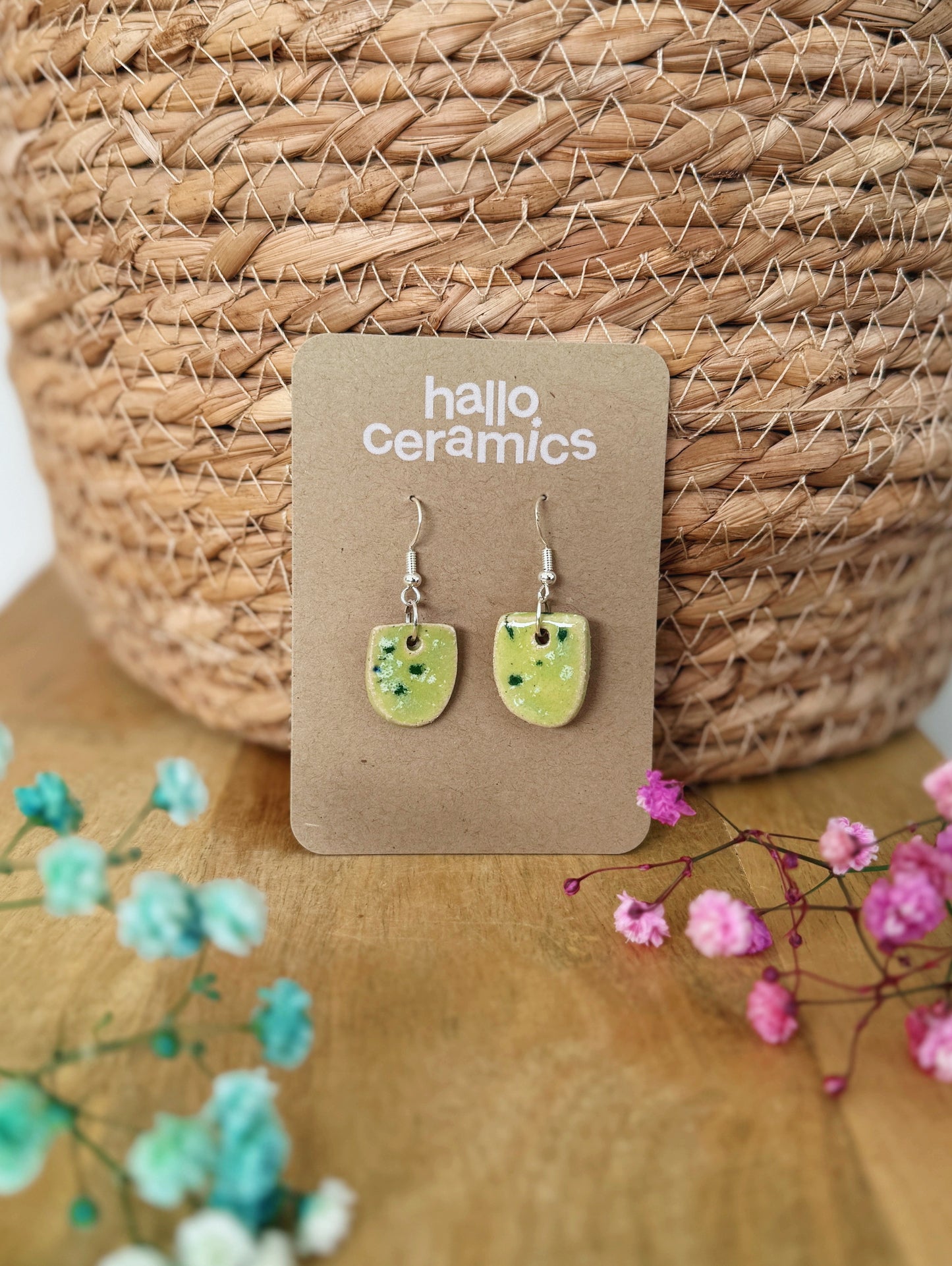 LIME PEBBLE EARRINGS