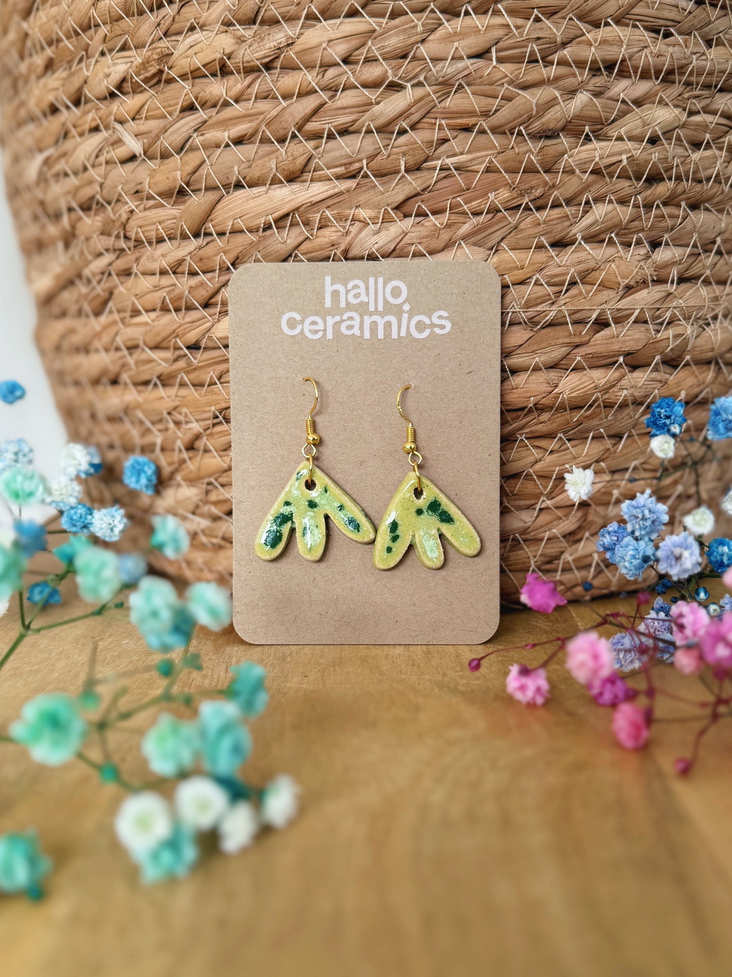 LIME TULIP EARRINGS