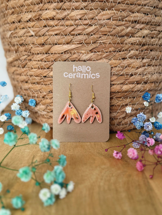 PEACH TULIP EARRINGS