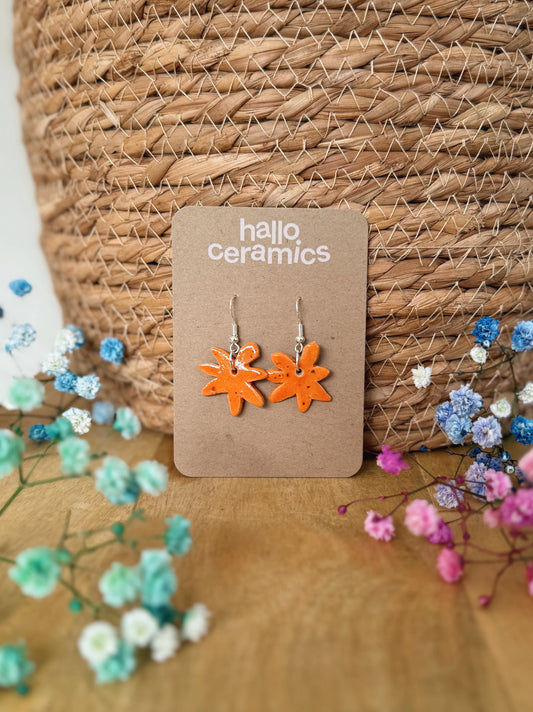 PUMPKIN FLOWER EARRINGS